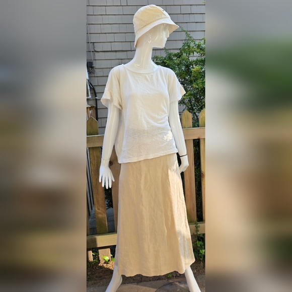 JUNGMAVEN WHITE COTTON TSHIRT WITH SIDE POCKETS LG. - Picture 7 of 13